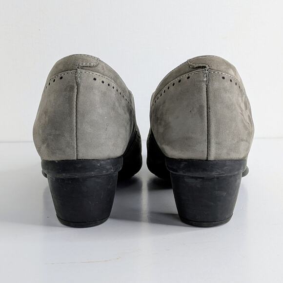 Naot Shoes EU 37 Gray Grey Oxford Low Heel Suede Lace Up Round Toe Comfort Retro - Picture 5 of 15